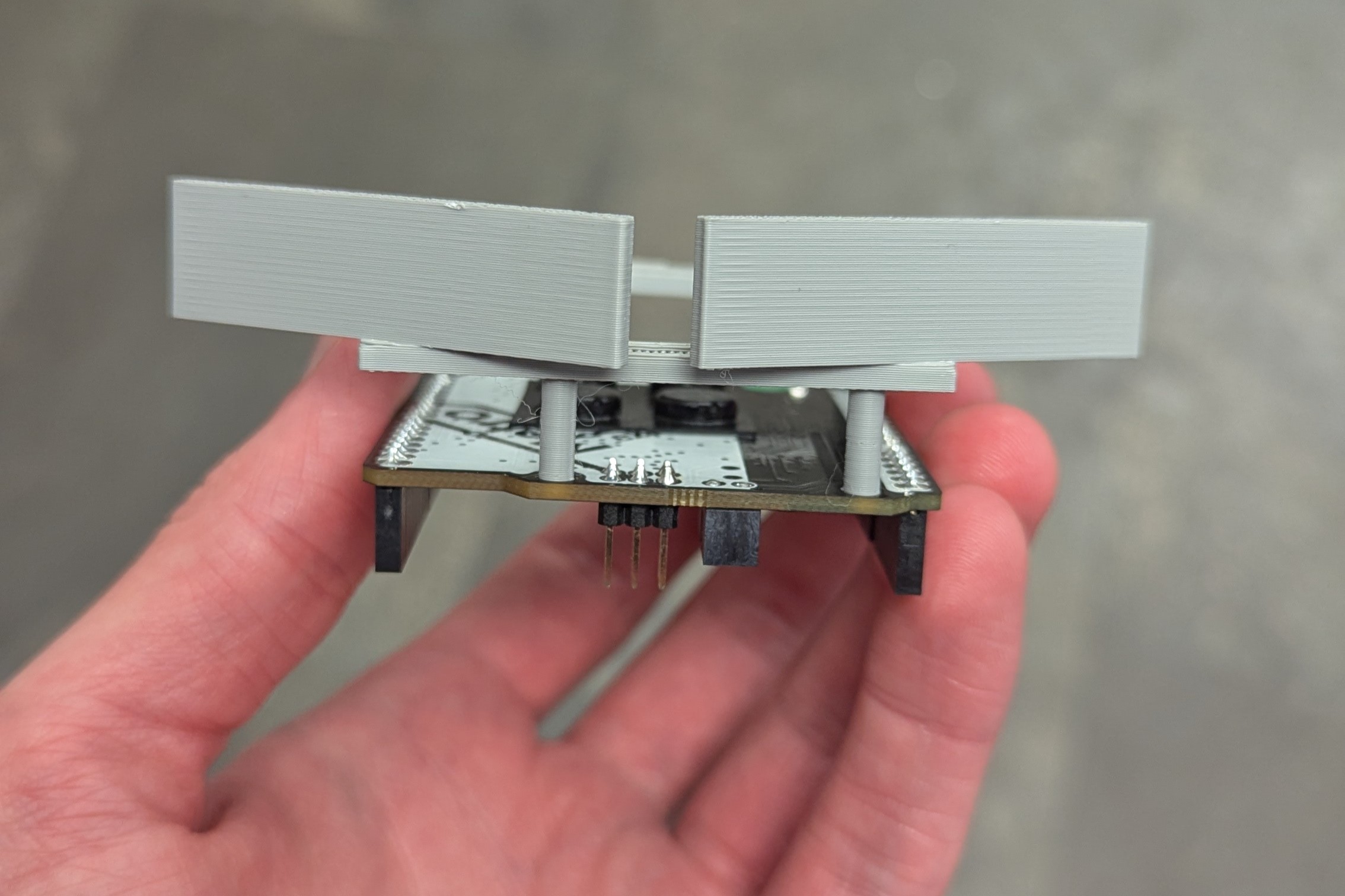 Pegs inserted into board